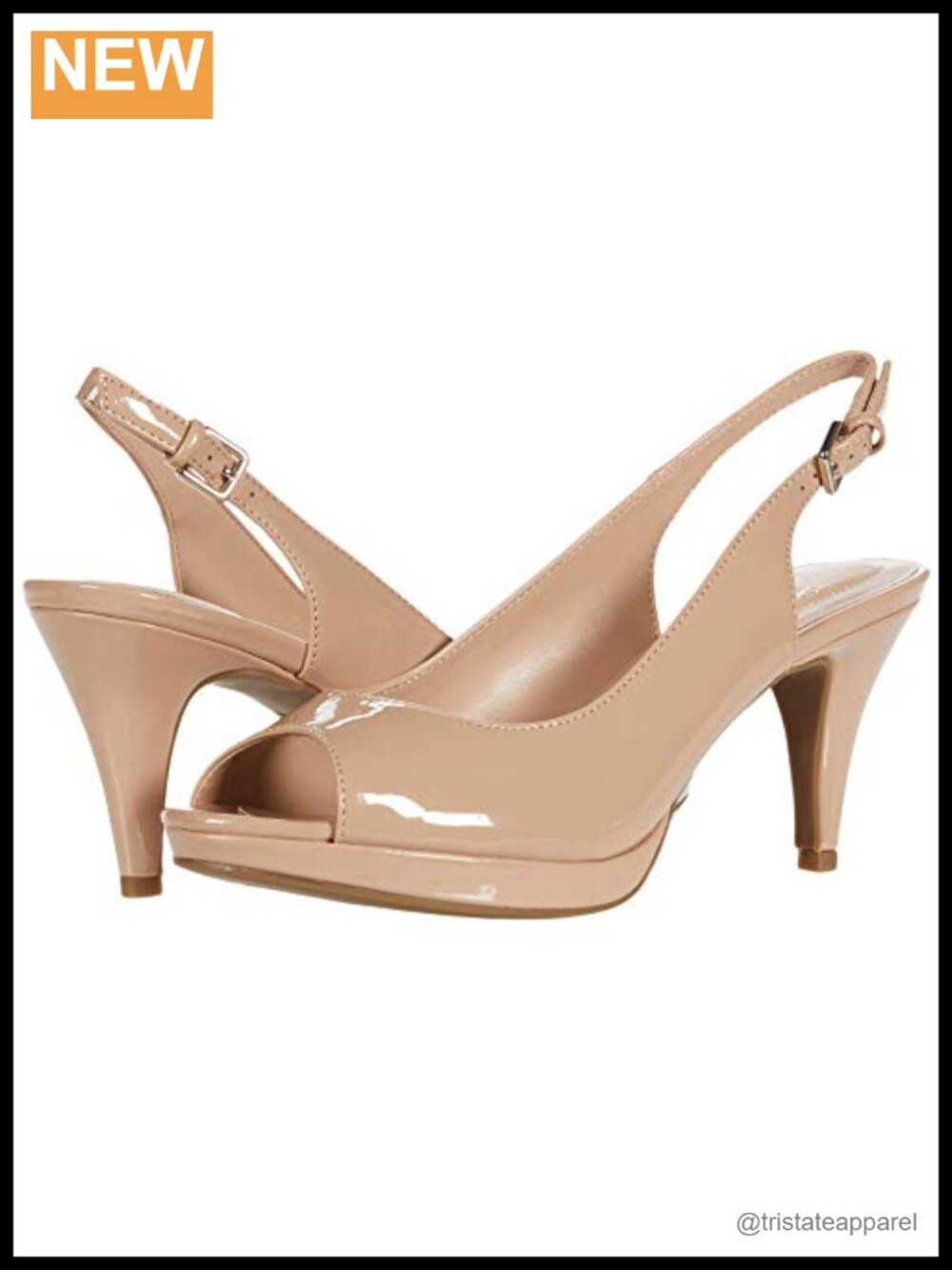 Bandolino Melt Faux Leather Slingback Stiletto Heeled Sandals